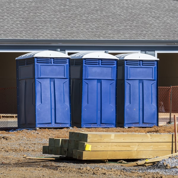 what is the expected delivery and pickup timeframe for the portable toilets in Spaceport City